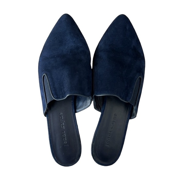 Jenni Kayne Shoes - Jenni Kayne Classic Leather Suede Mules Navy Blue Size 38